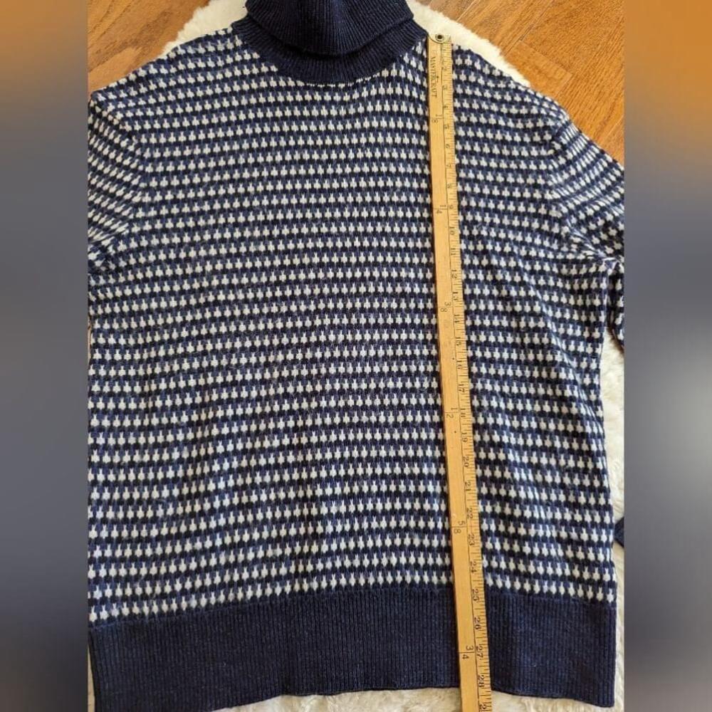 China Ted Baker riber turtleneck knit sweater navy blue Large 4 - Picture 12 of 13
